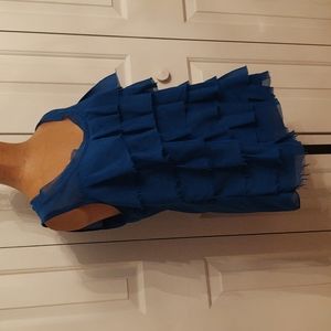 Ann Taylor Loft sheer ruffles sleeveless top